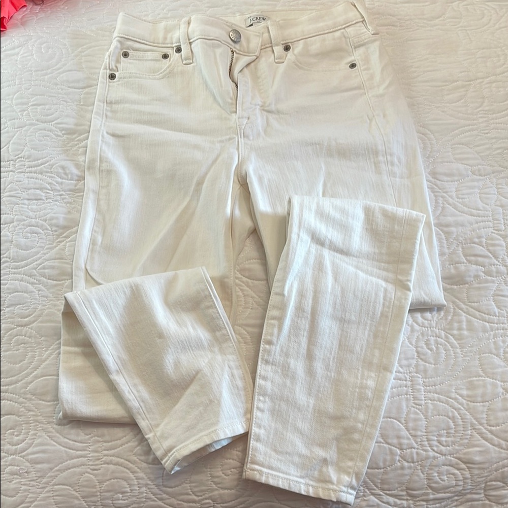 J. Crew White Skinny Jeans with Classic Denim size 25